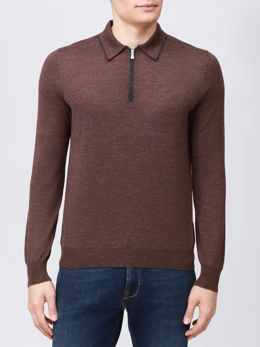 Поло из шерсти и шелка