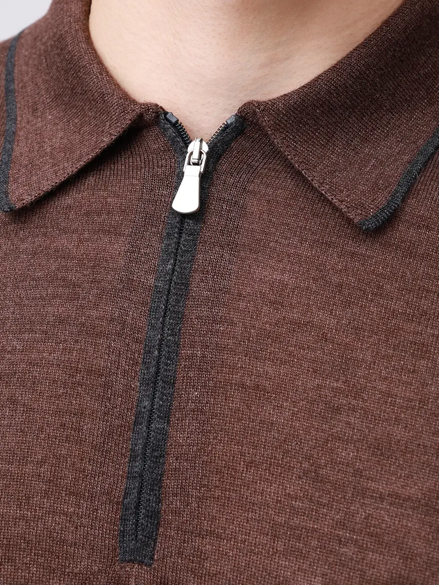 Поло из шерсти и шелка