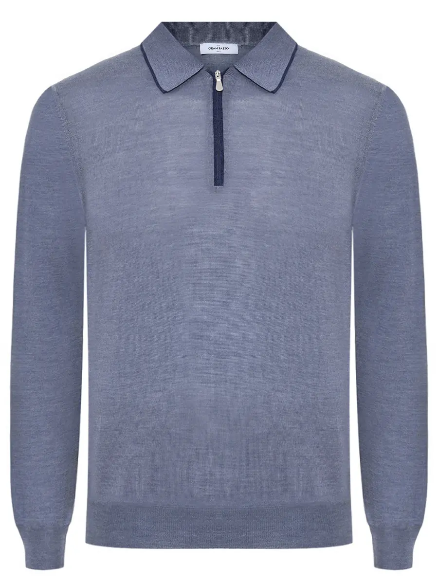 Поло из шерсти и шелка