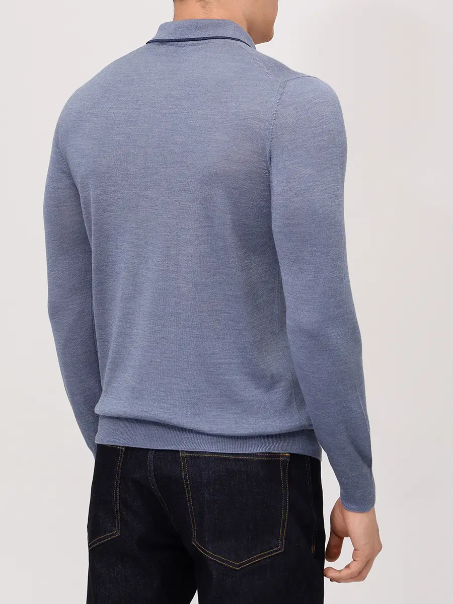 Поло из шерсти и шелка