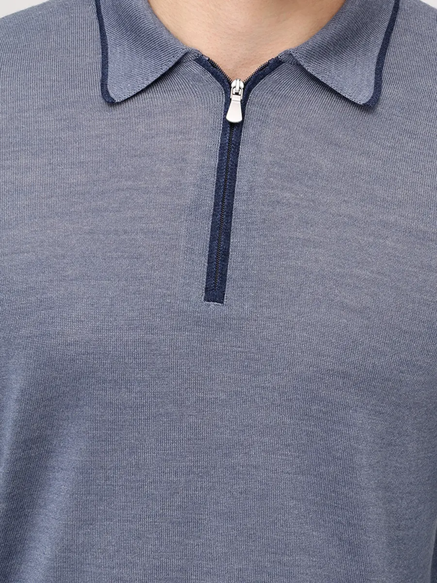 Поло из шерсти и шелка