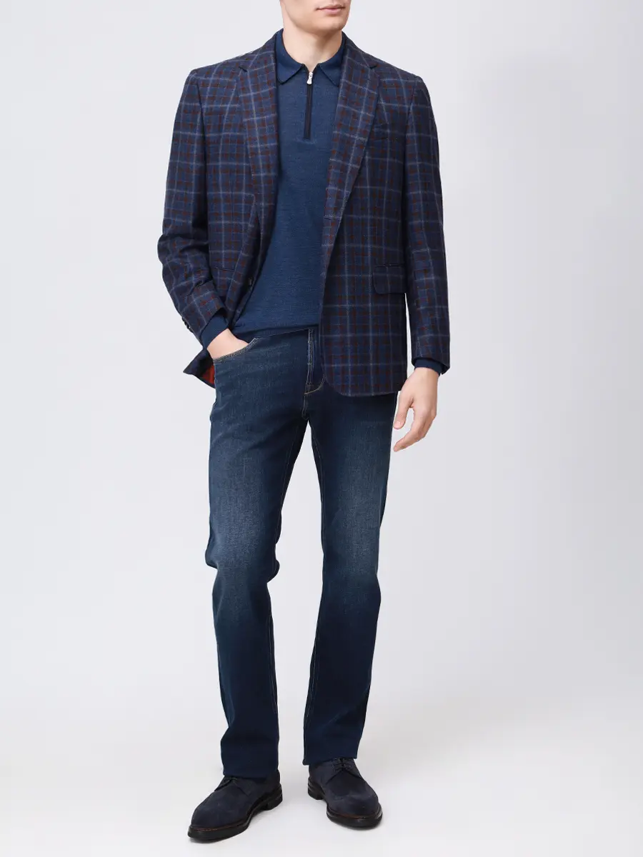 Поло из шерсти и шелка