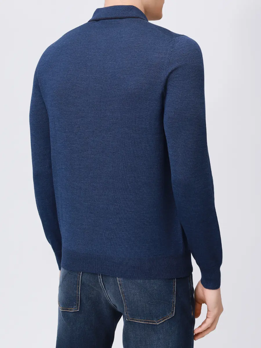 Поло из шерсти и шелка