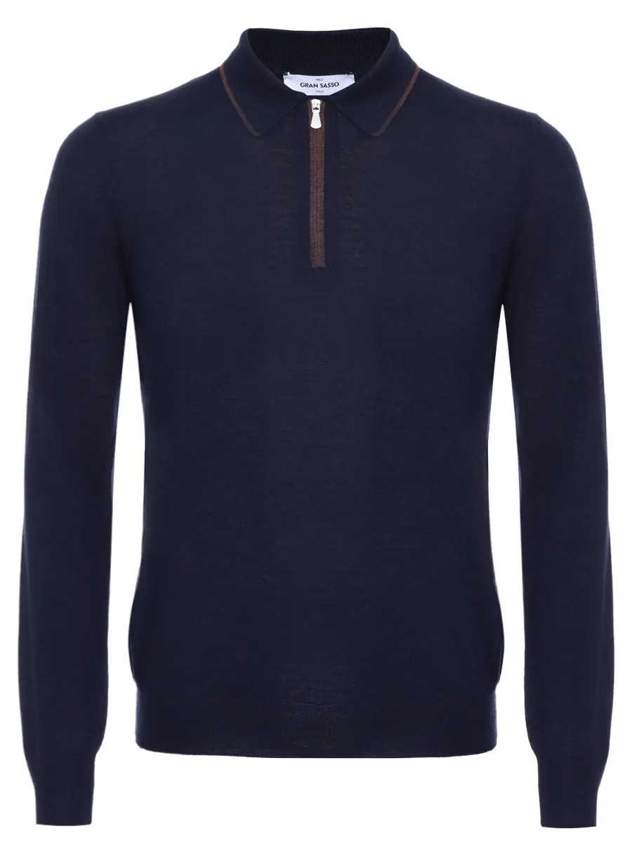 Поло из шерсти и шелка