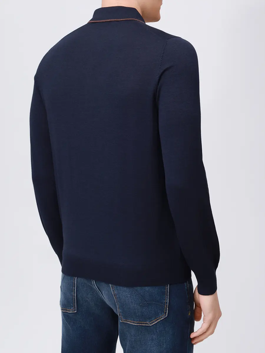 Поло из шерсти и шелка