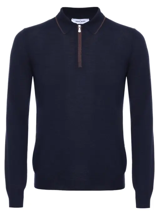 Поло из шерсти и шелка GRAN SASSO