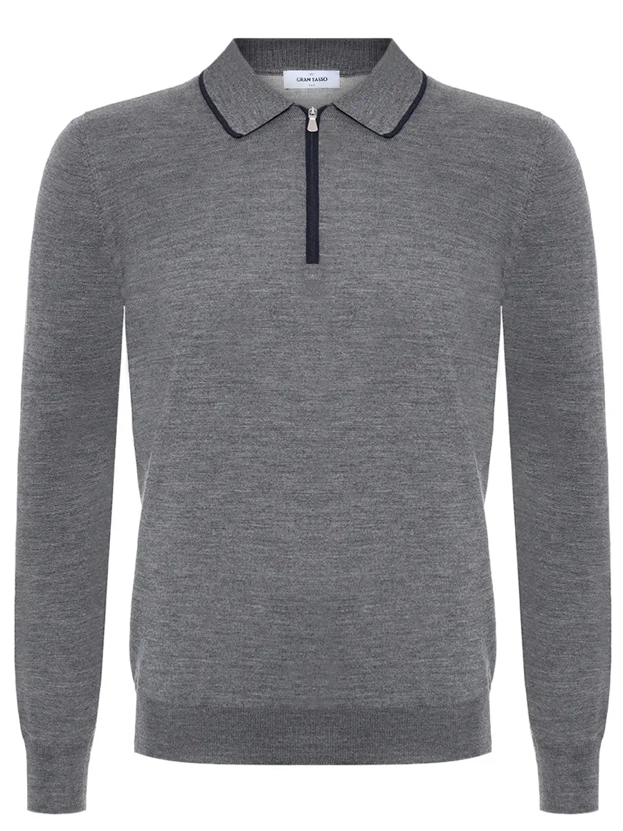 Поло из шерсти и шелка