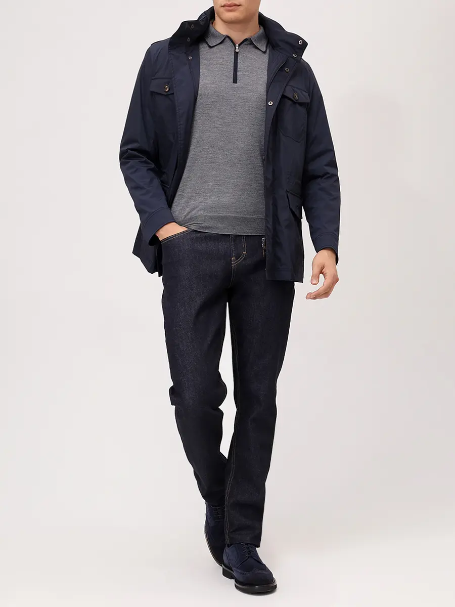 Поло из шерсти и шелка