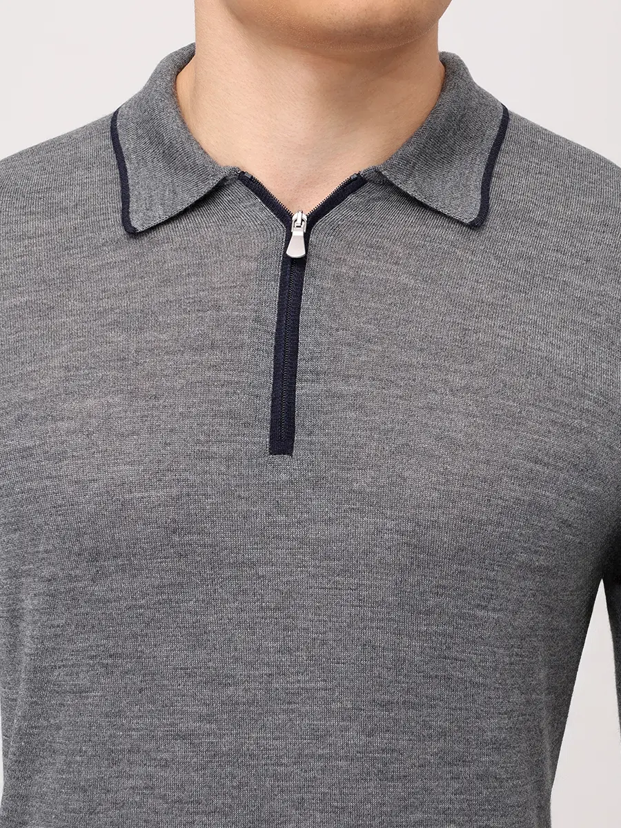 Поло из шерсти и шелка