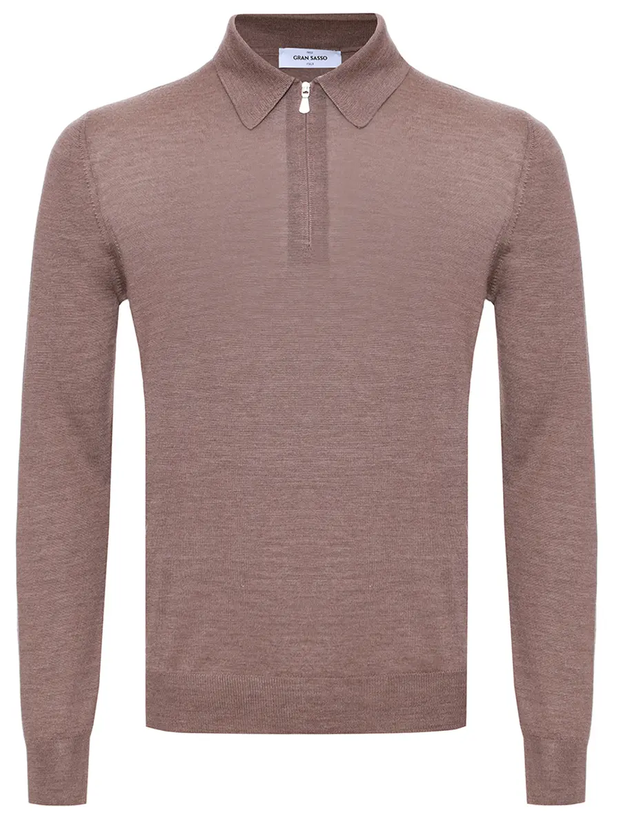 Поло из шерсти и шелка