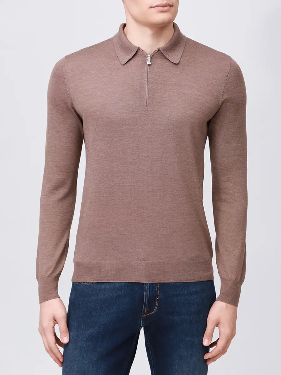 Поло из шерсти и шелка