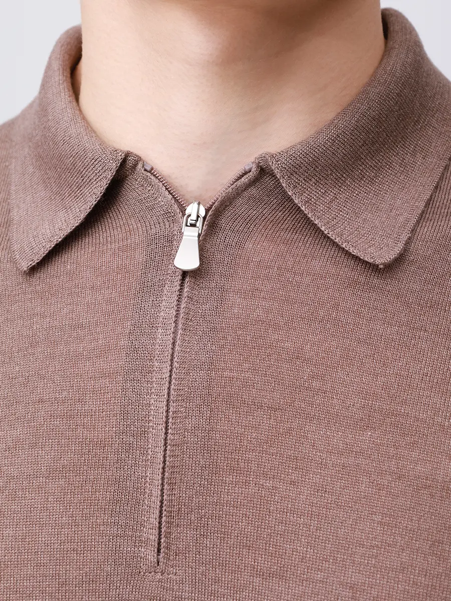 Поло из шерсти и шелка