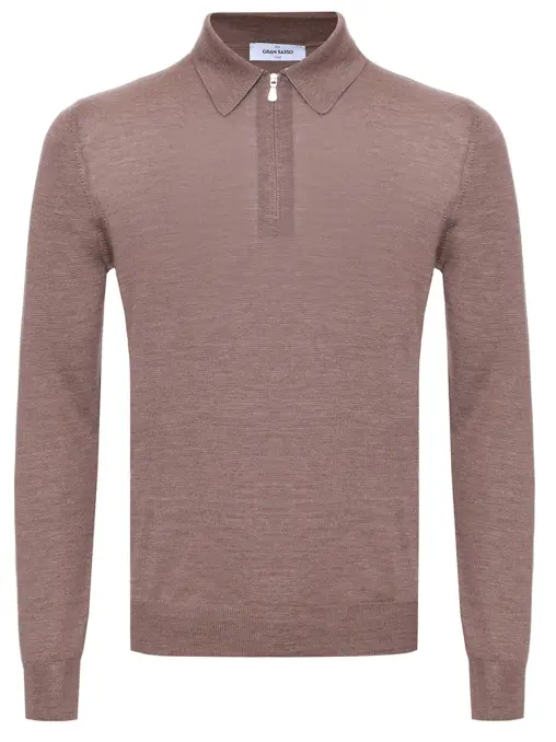 Поло из шерсти и шелка GRAN SASSO