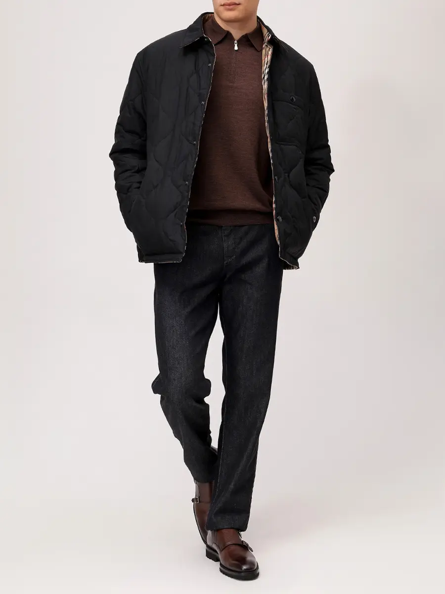 Поло из шерсти и шелка