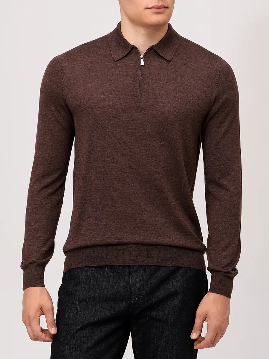 Поло из шерсти и шелка