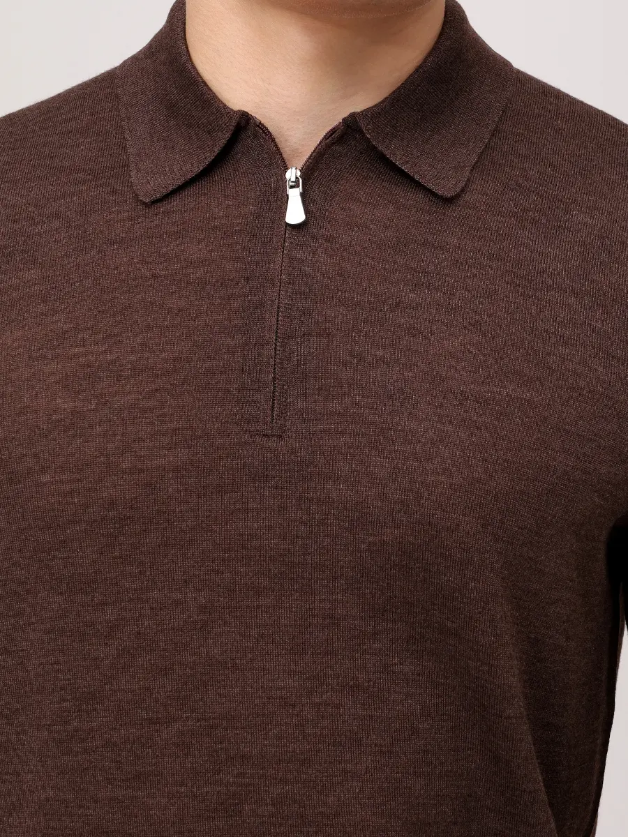 Поло из шерсти и шелка