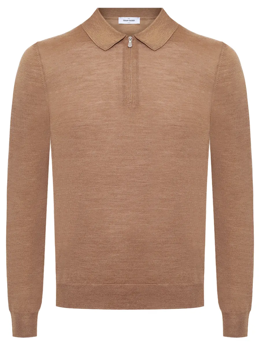 Поло из шерсти и шелка