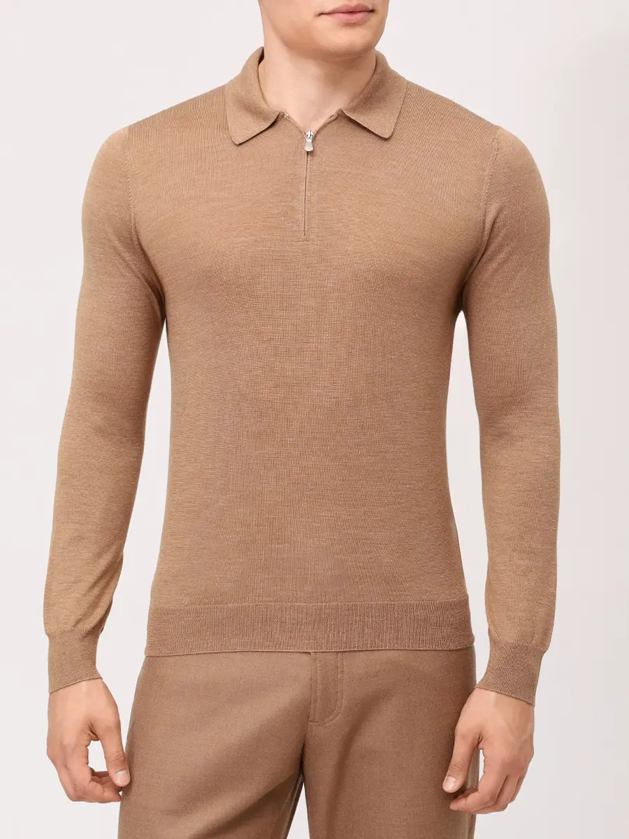 Поло из шерсти и шелка