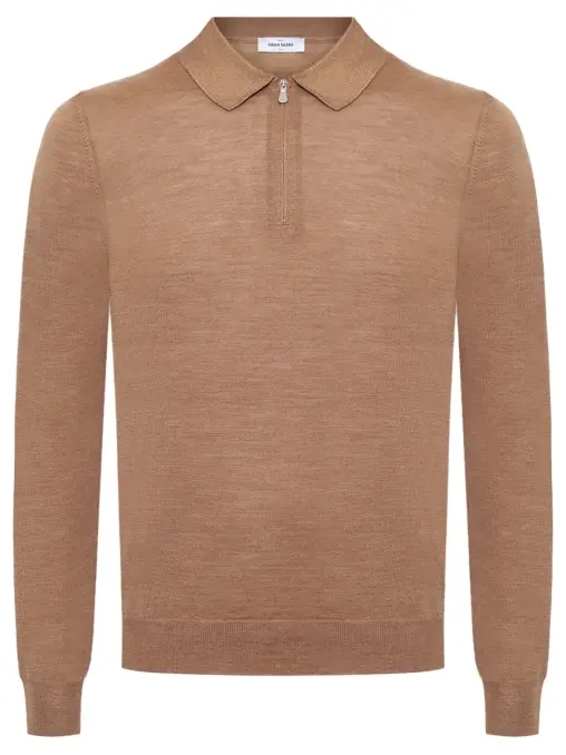 Поло из шерсти и шелка GRAN  SASSO