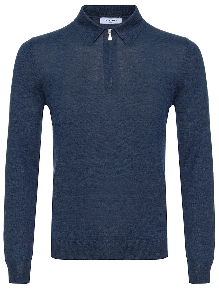 Поло из шерсти и шелка