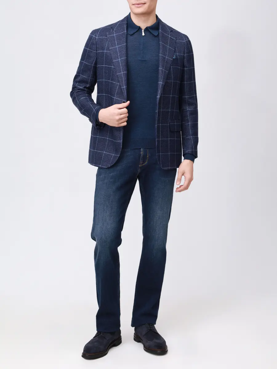 Поло из шерсти и шелка