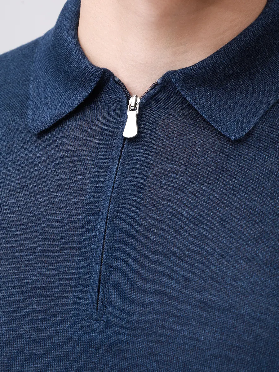 Поло из шерсти и шелка