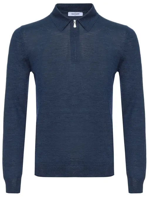 Поло из шерсти и шелка GRAN SASSO