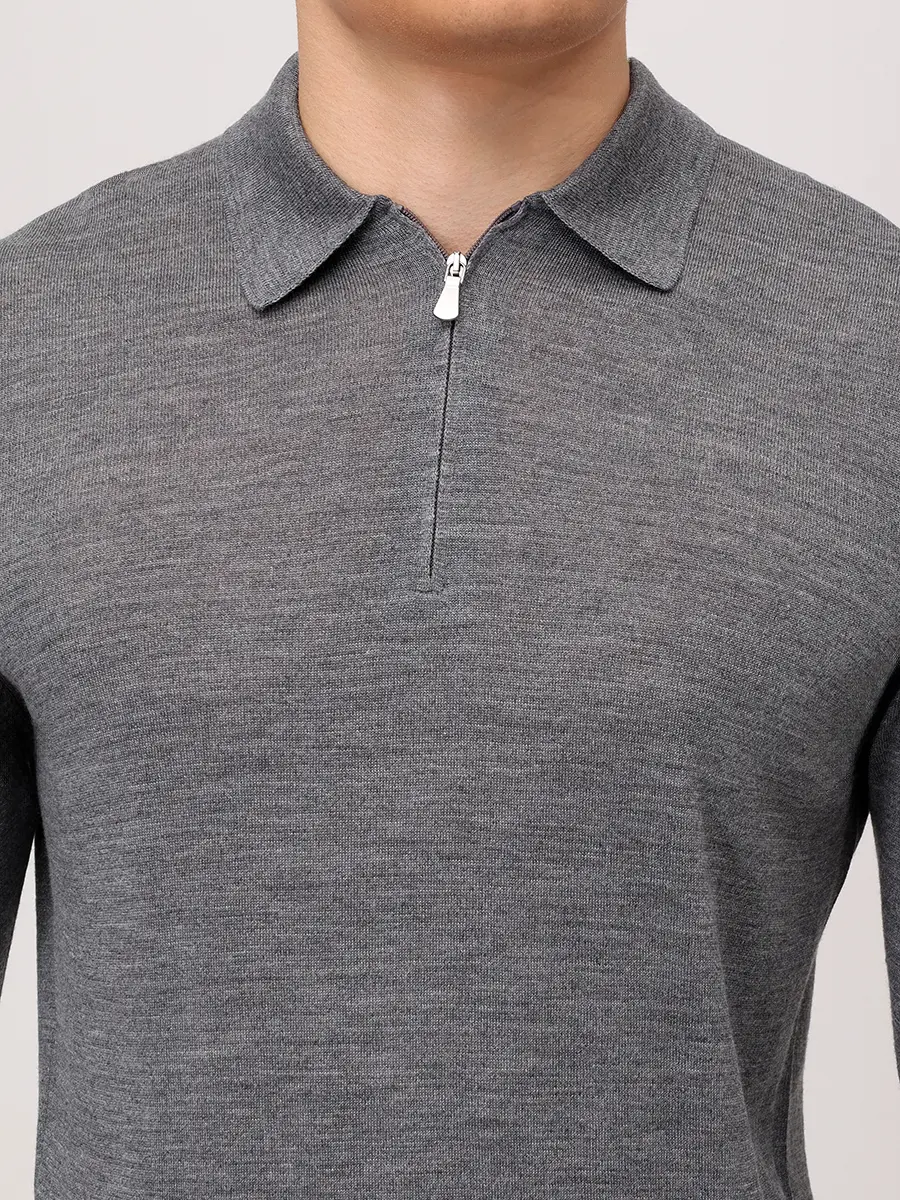 Поло из шерсти и шелка