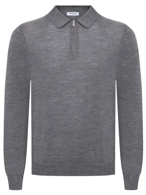 Поло из шерсти и шелка GRAN  SASSO