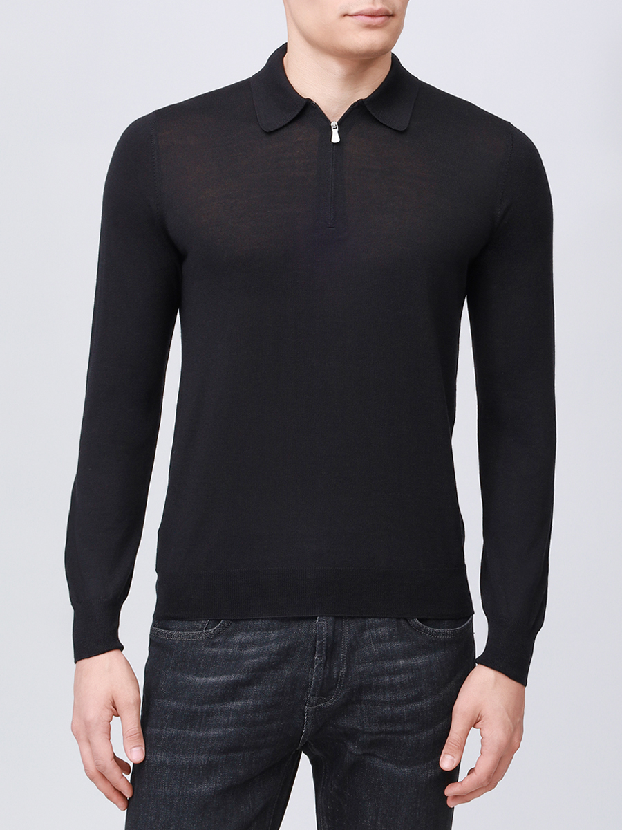 Поло из шерсти и шелка