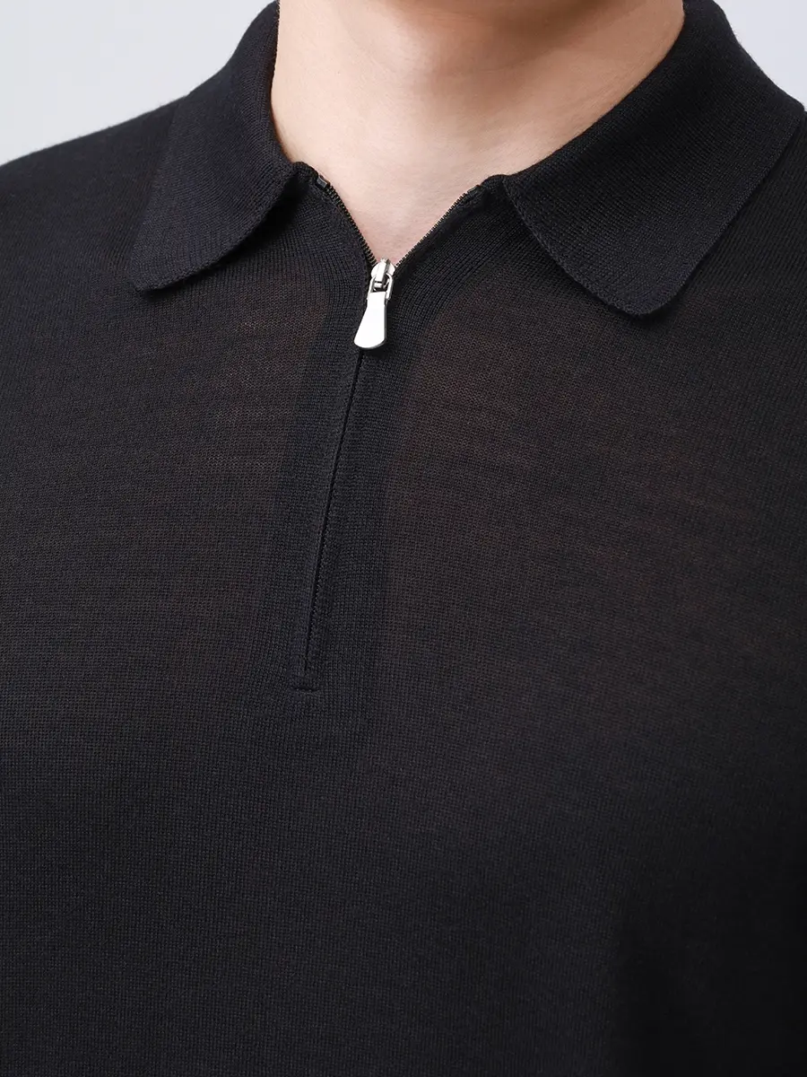 Поло из шерсти и шелка