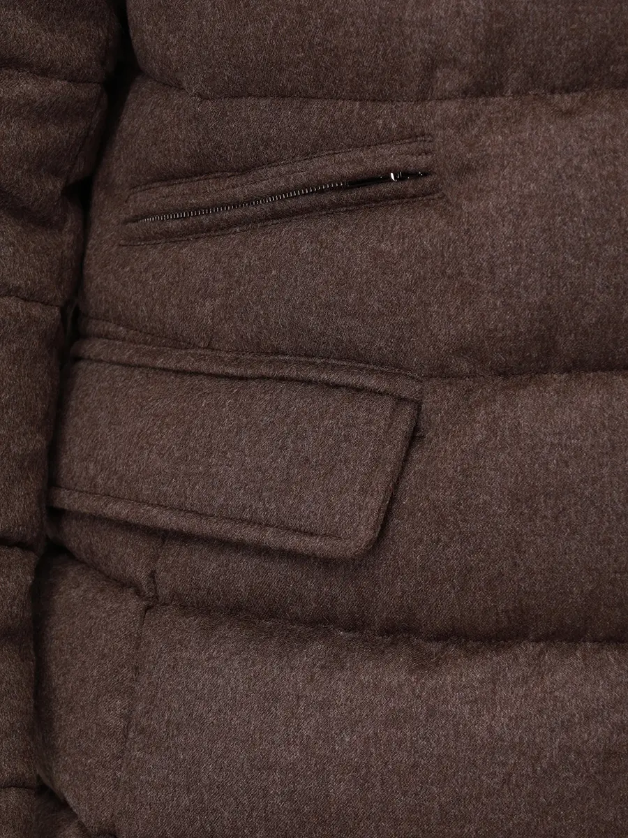 Пуховик кашемировый