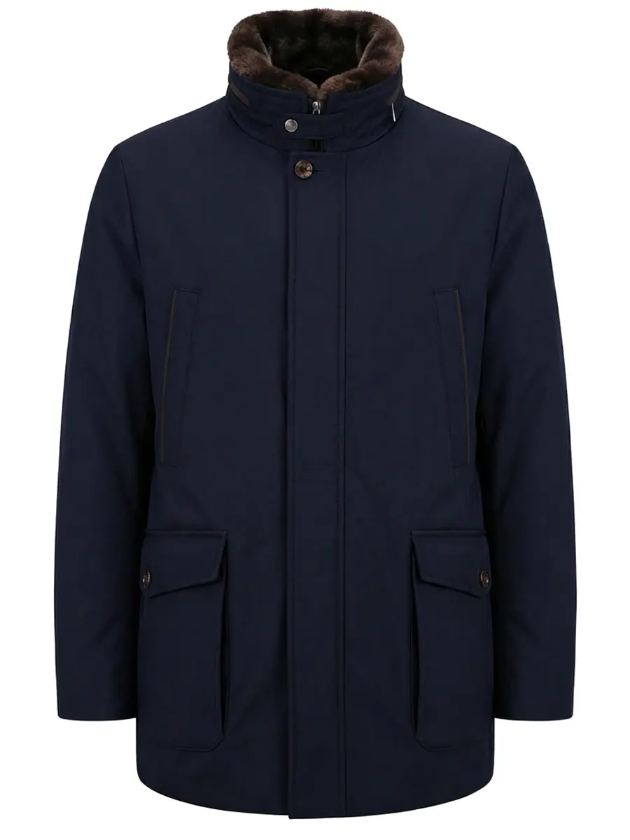 Пуховик однотонный