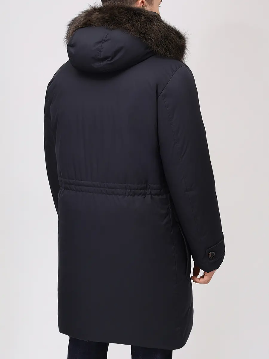 Пуховик однотонный