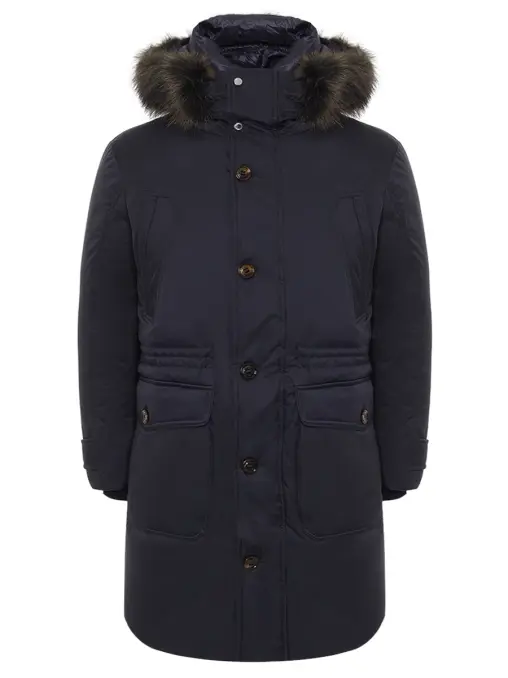 Пуховик однотонный MOORER