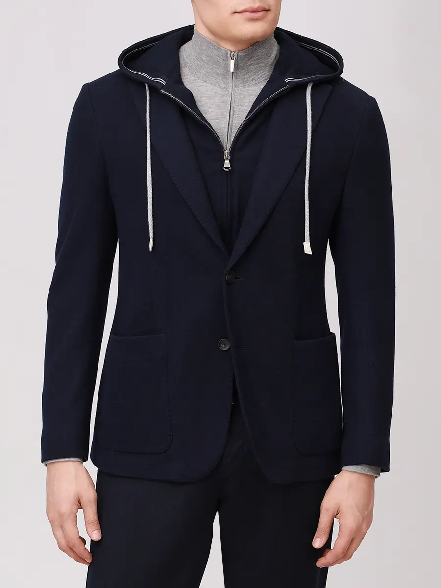 Пиджак из шерсти и хлопка