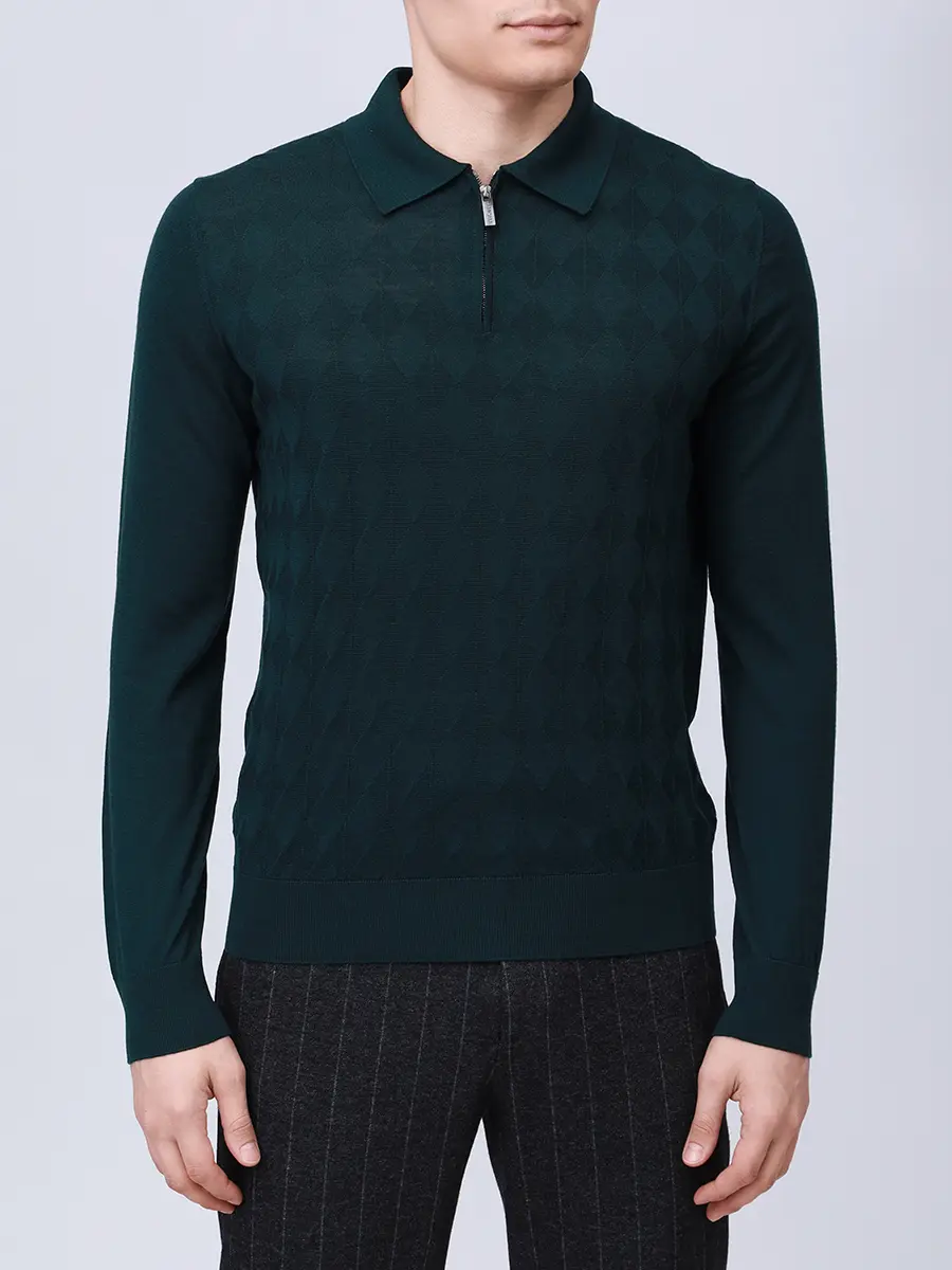 Поло из шерсти и шелка