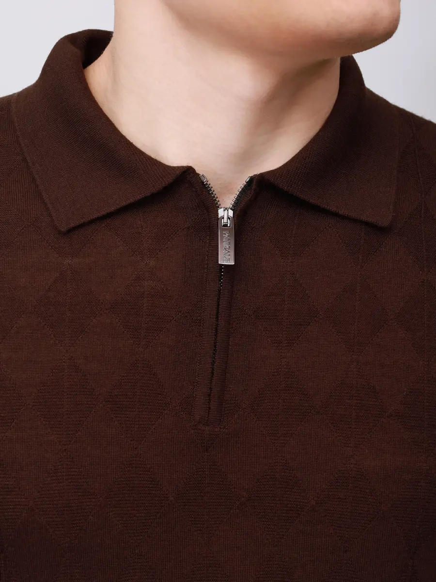 Поло из шерсти и шелка