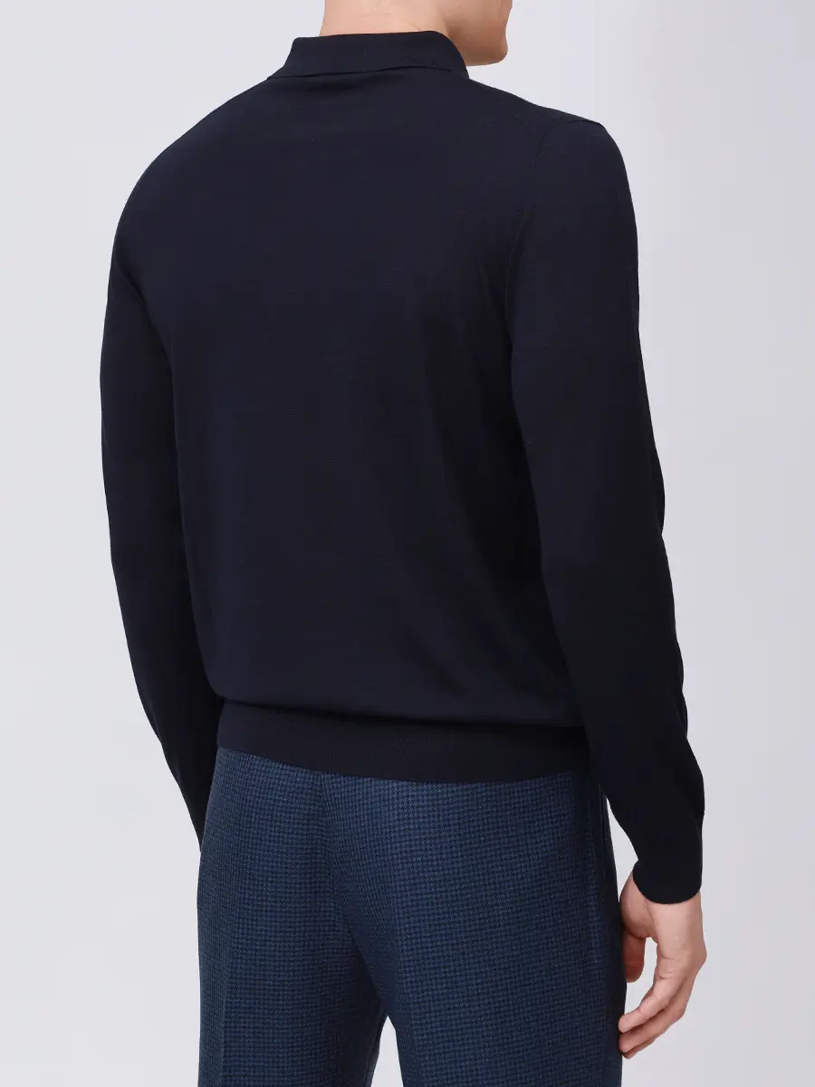 Поло из шерсти и шелка