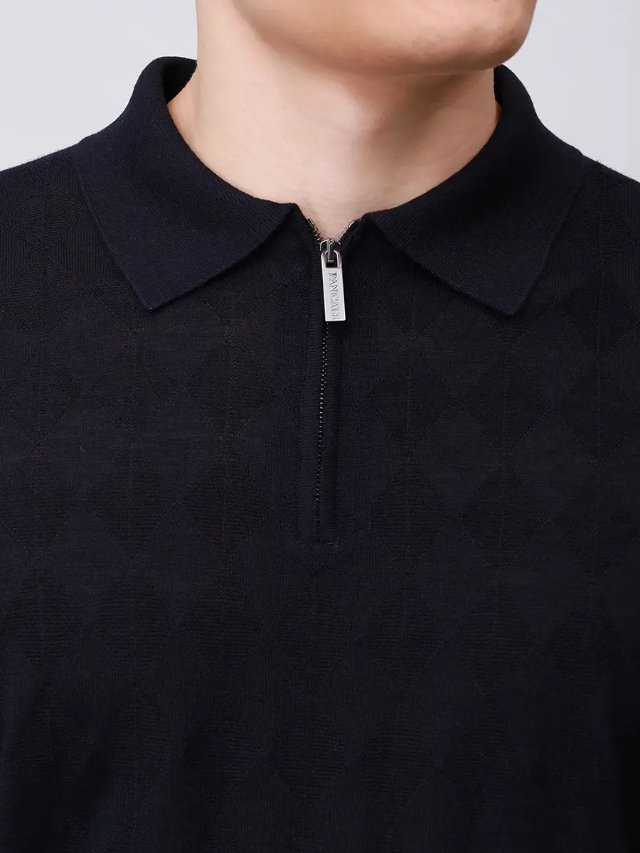 Поло из шерсти и шелка