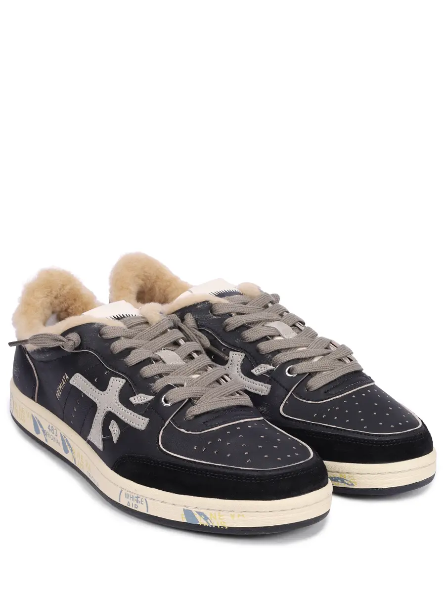 Кеды кожаные на меху Bsktclay