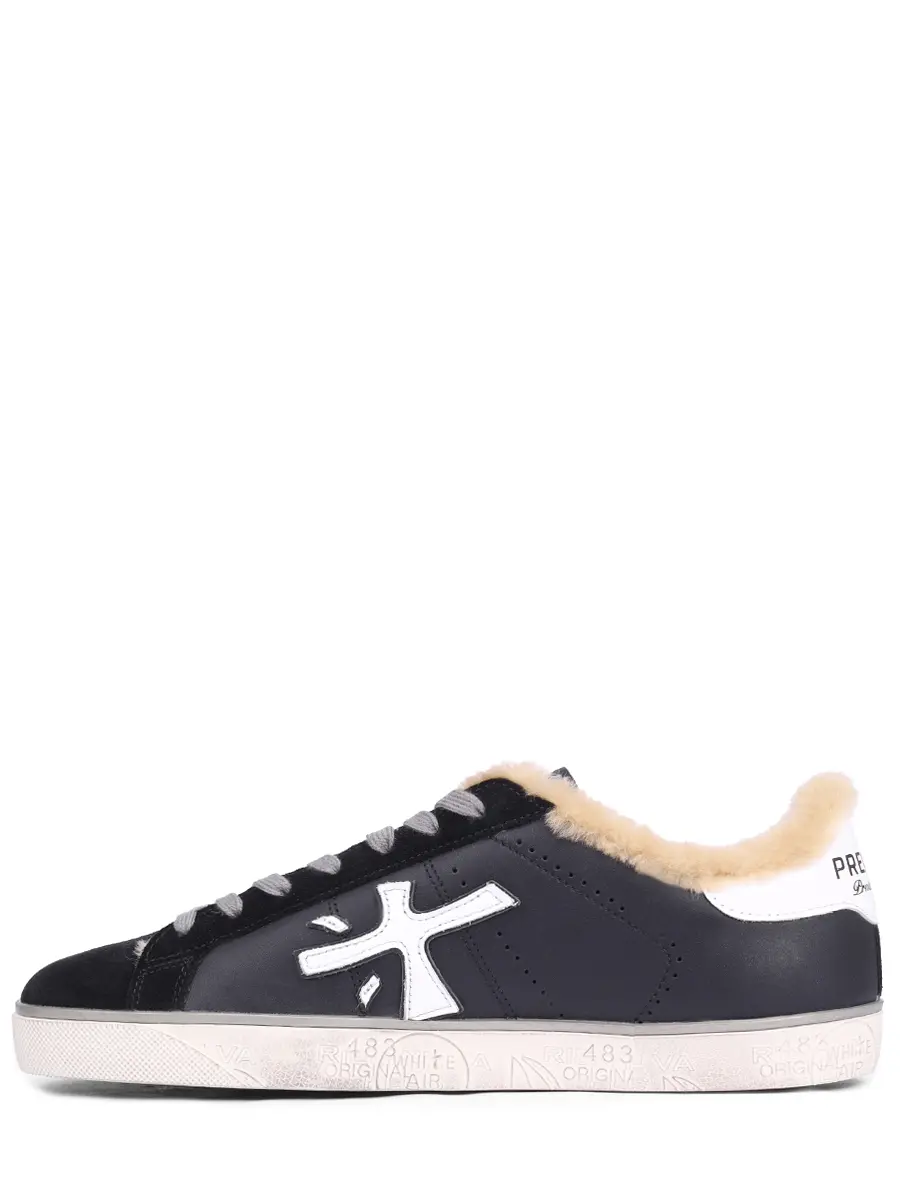 Кеды комбинированные на меху Steven