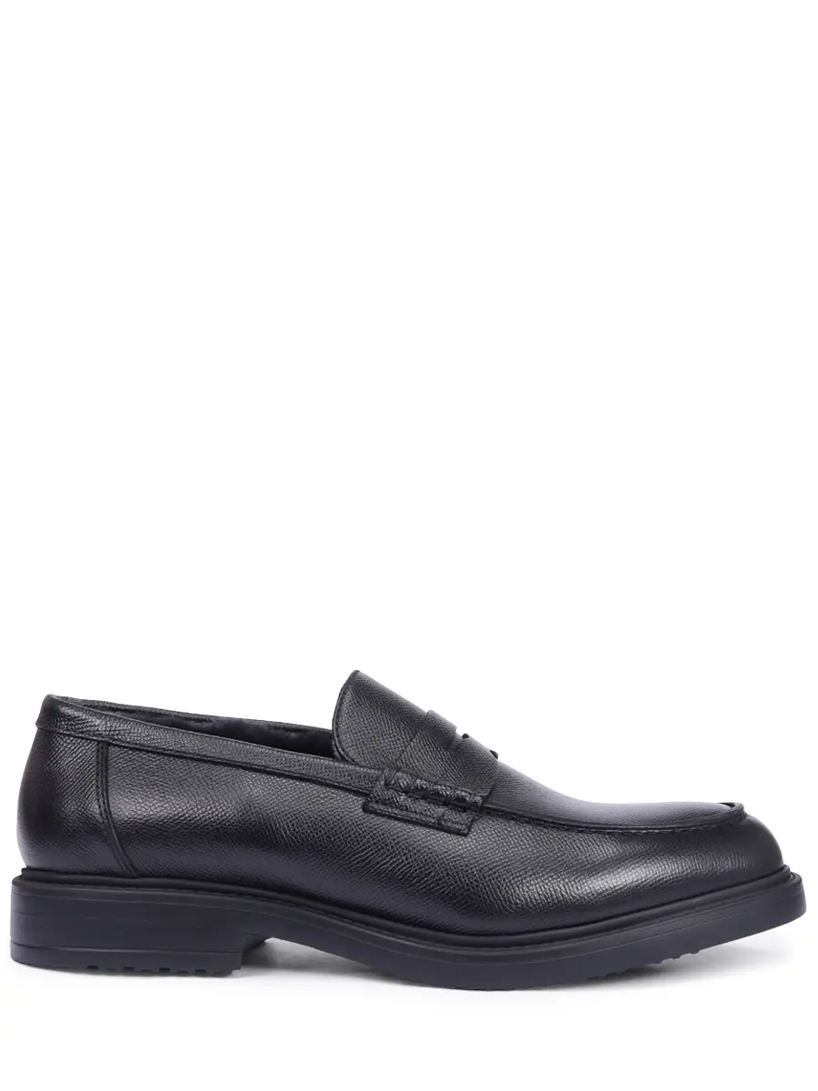 Лоферы кожаные на меху