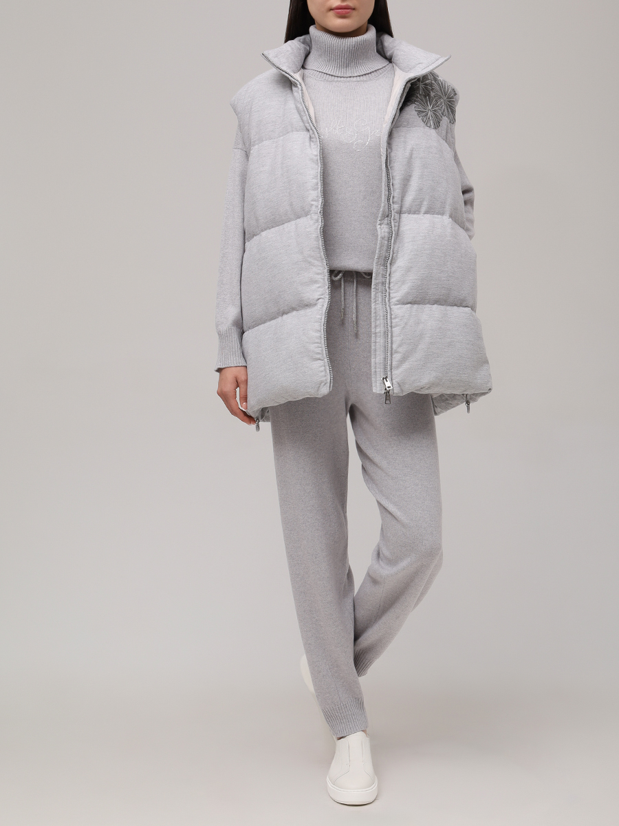 Брюки из шерсти и шелка