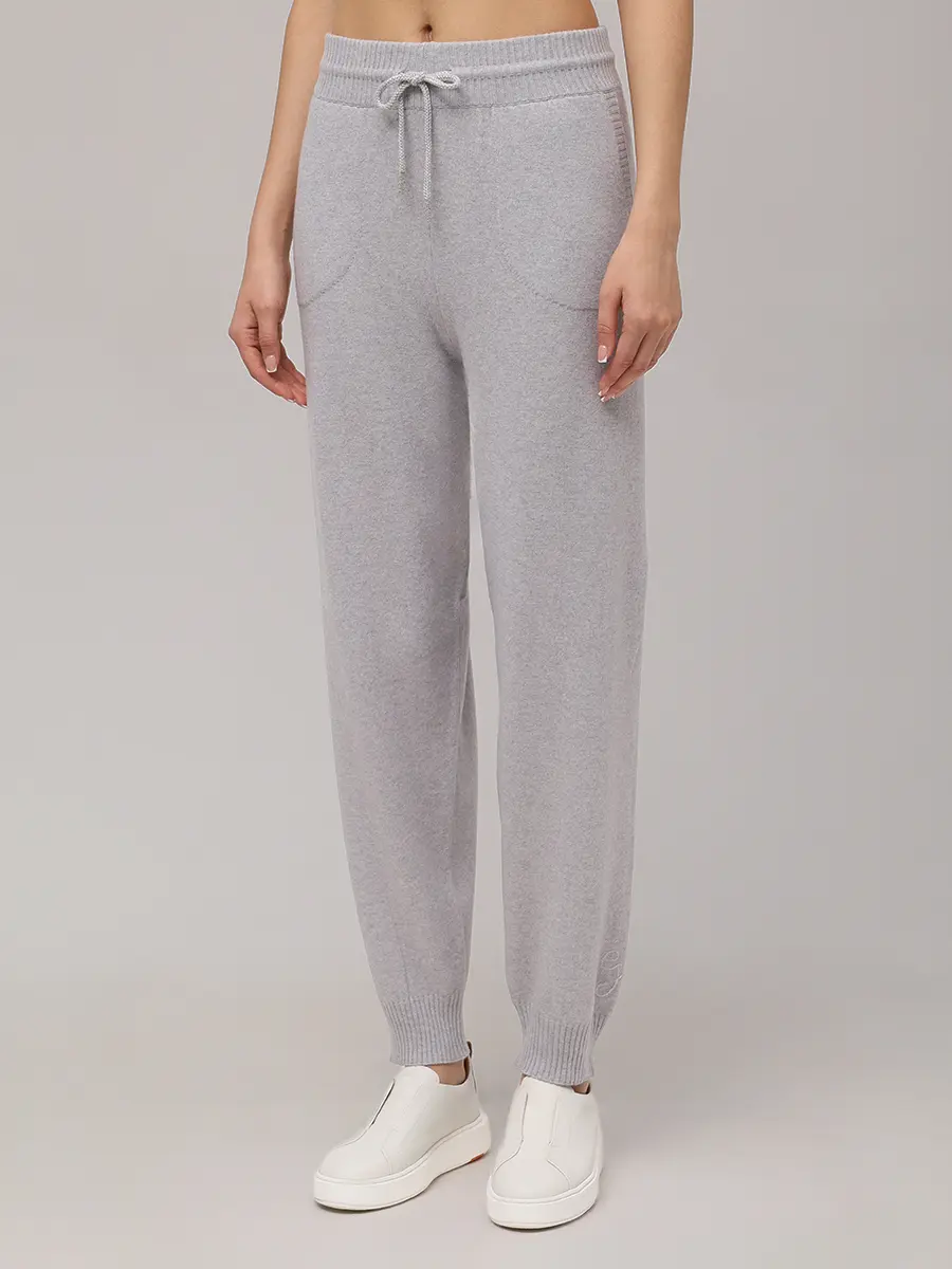 Брюки из шерсти и шелка