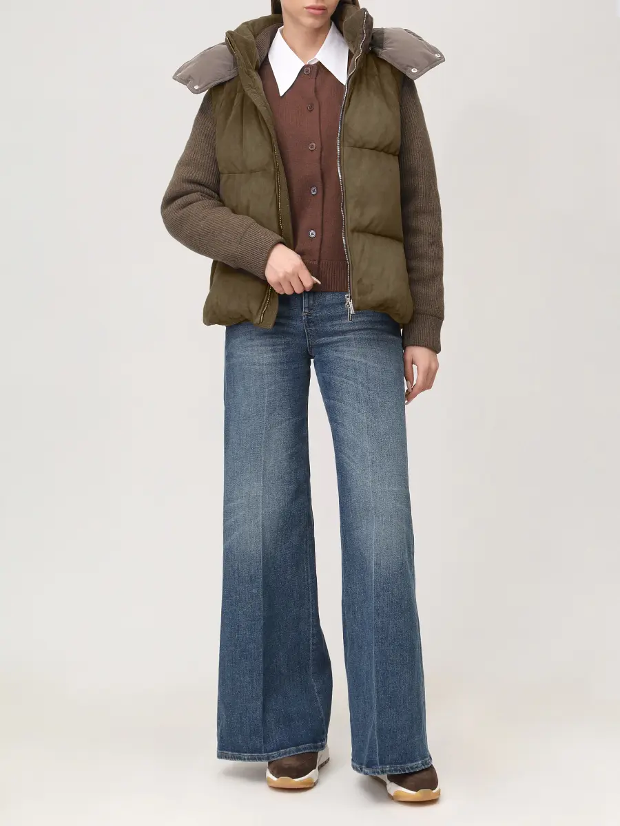 Пуховик комбинированный