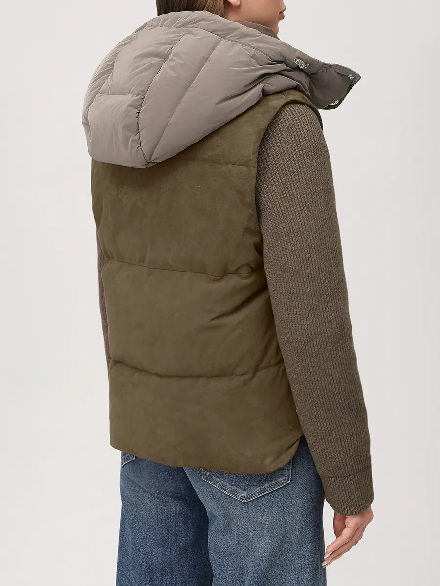 Пуховик комбинированный