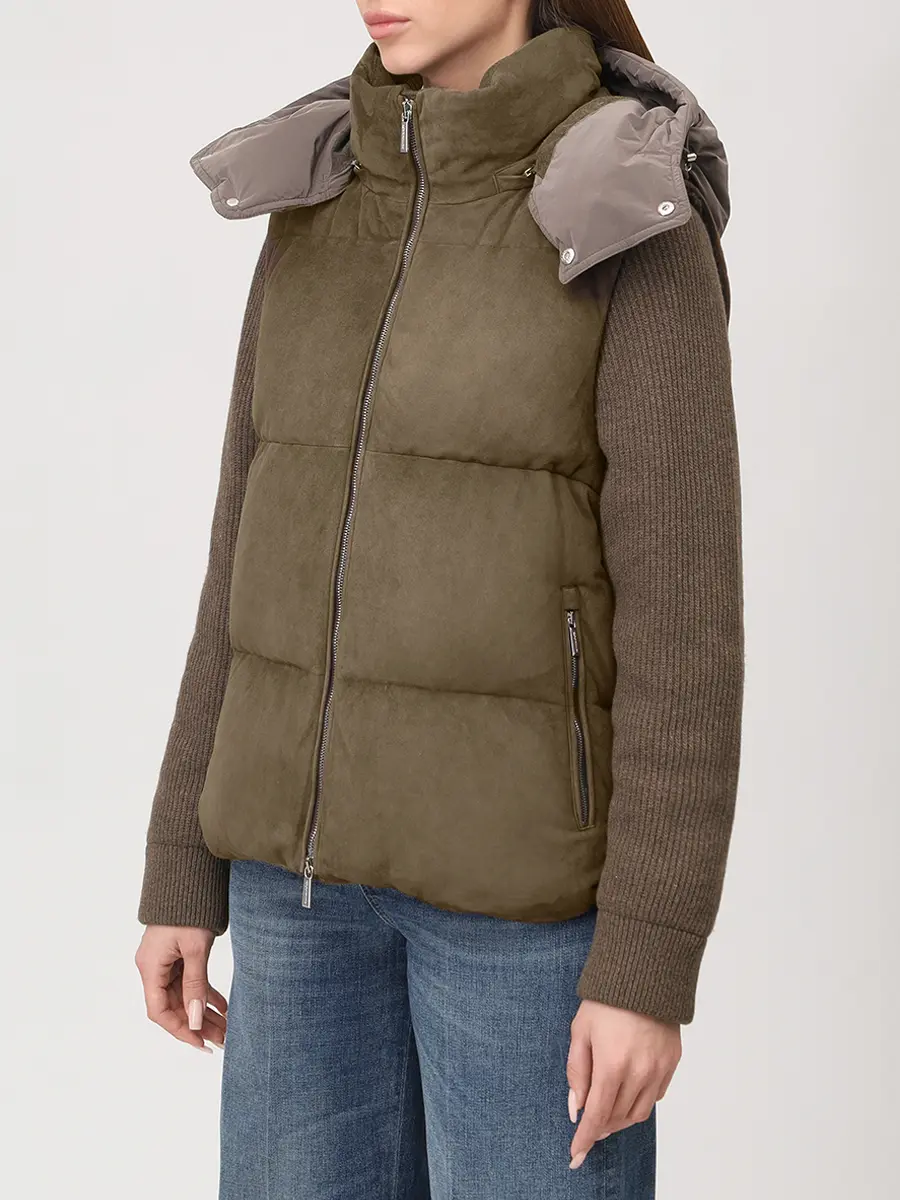 Пуховик комбинированный