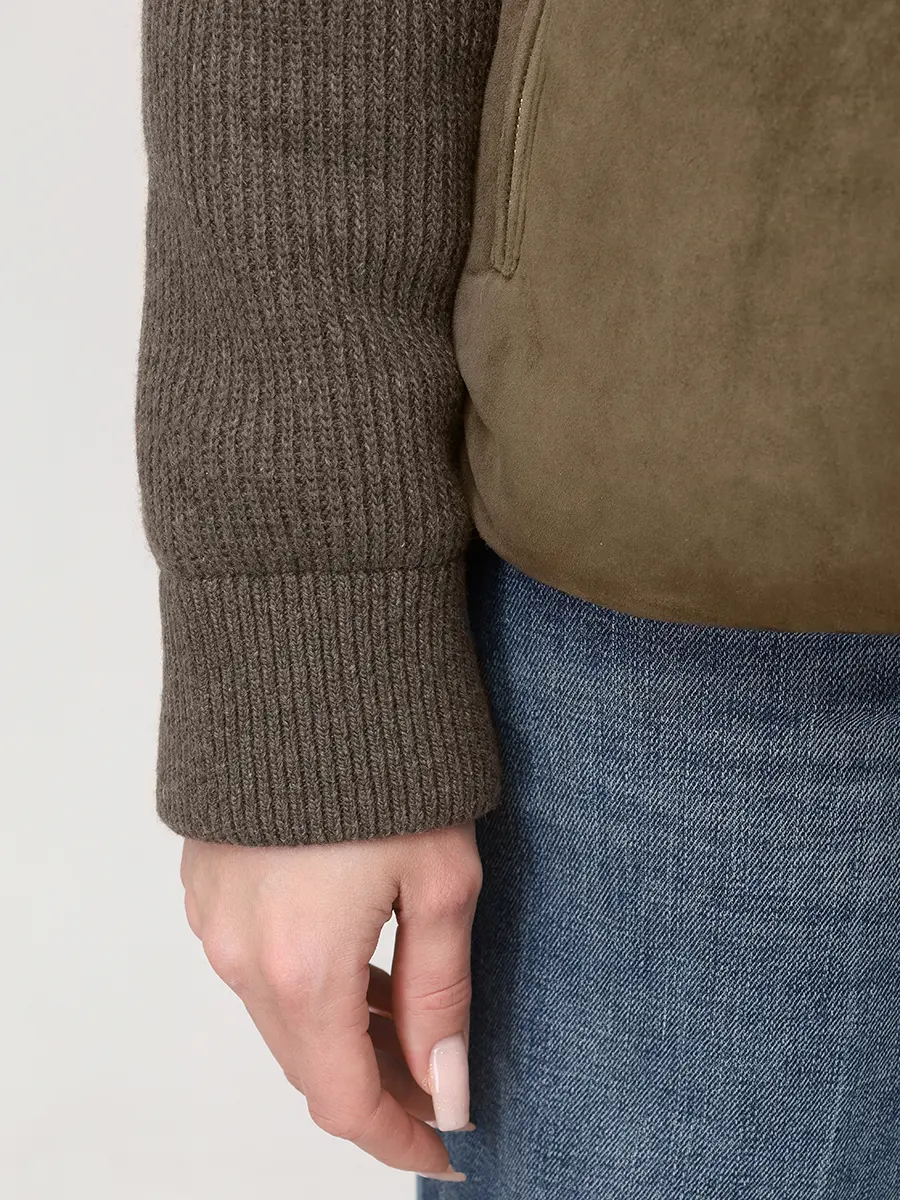 Пуховик комбинированный