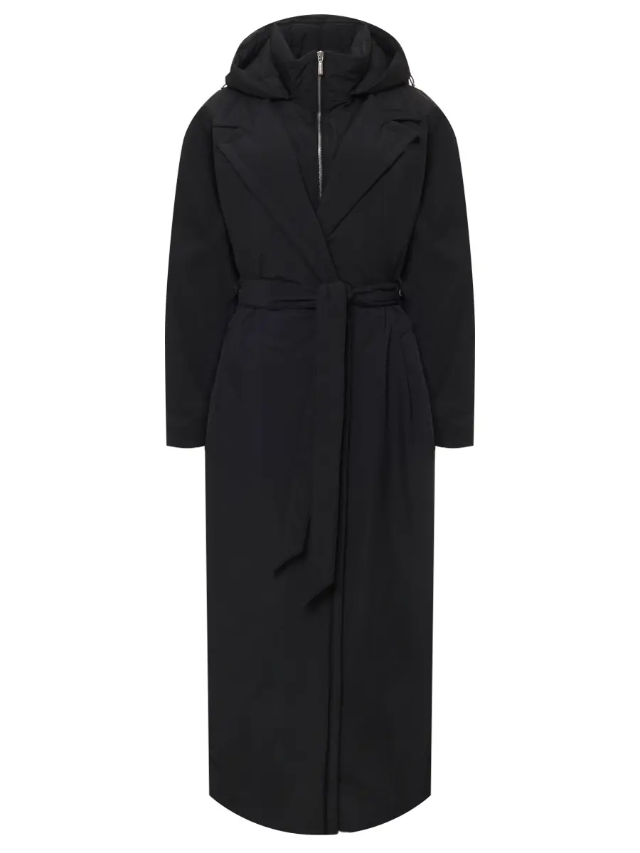 Пуховик однотонный